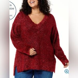 DG2 Metallic Sparkle Sweater Tunic